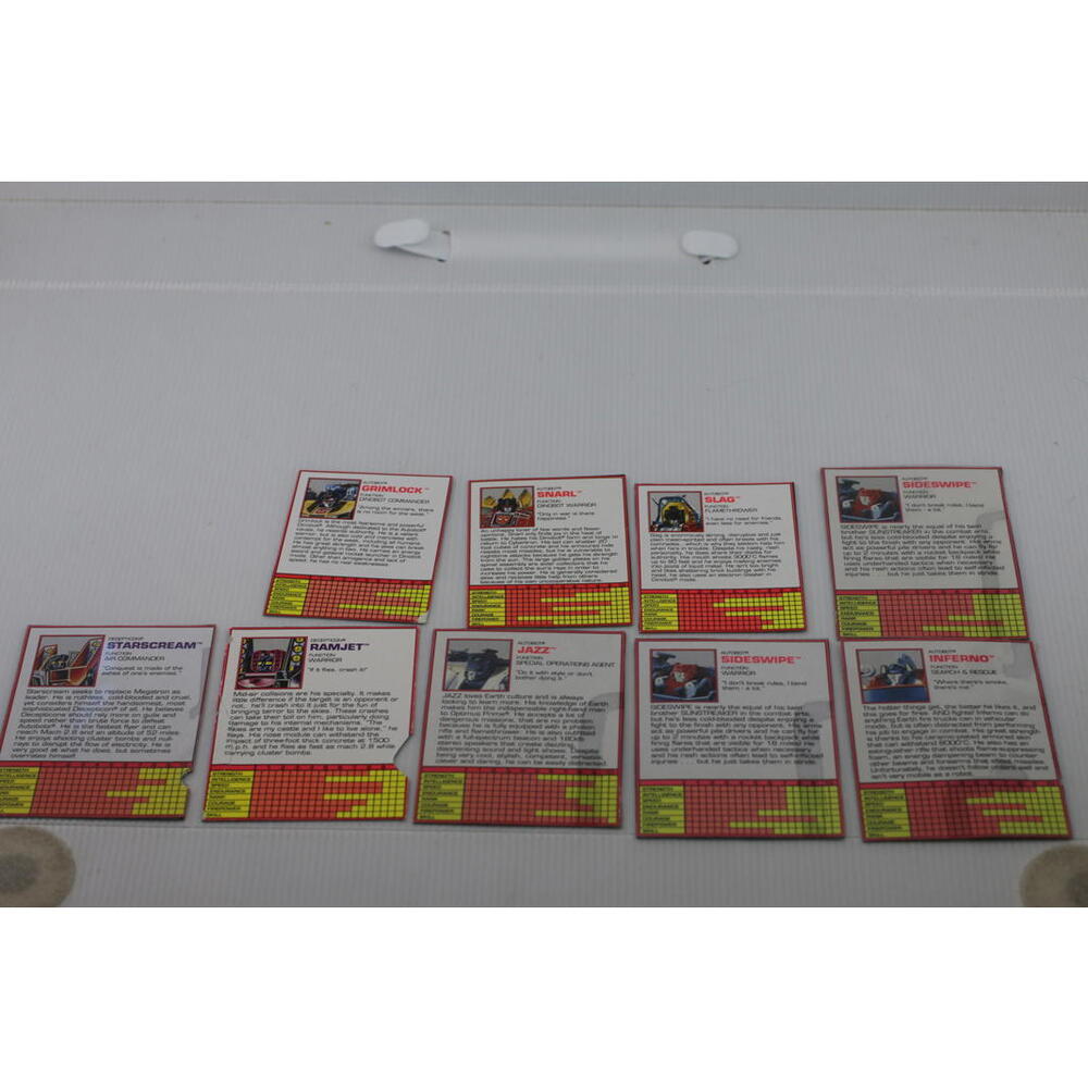 Transformers G2 Character Cards Set - Grimlock, Snarl, Slag, Sideswipe, Starscre